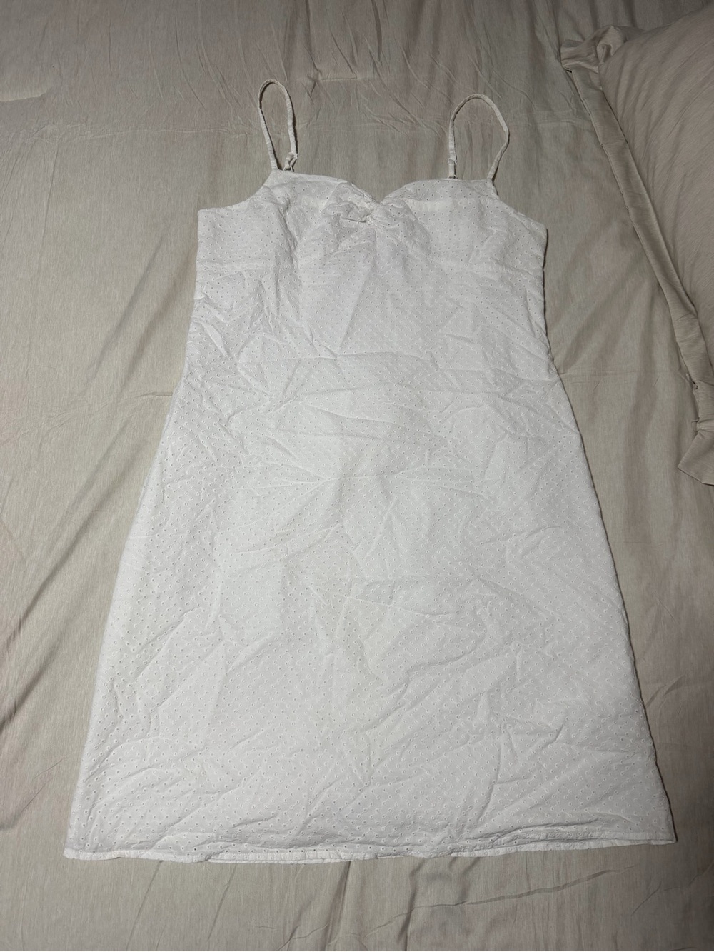 Old Navy White Eyelet Spaghetti Strap Dress